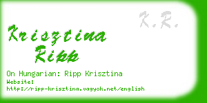krisztina ripp business card